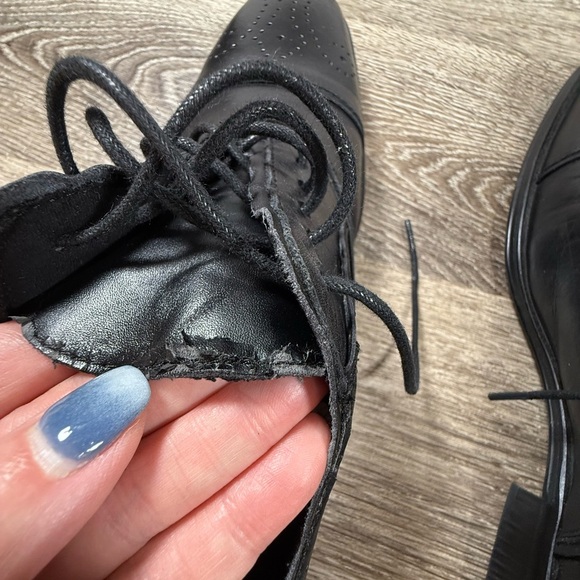 Steve Madden Shoes Mens sz:8M Black Leather Oxford Tie Classic Officecore Formal - Picture 6 of 10